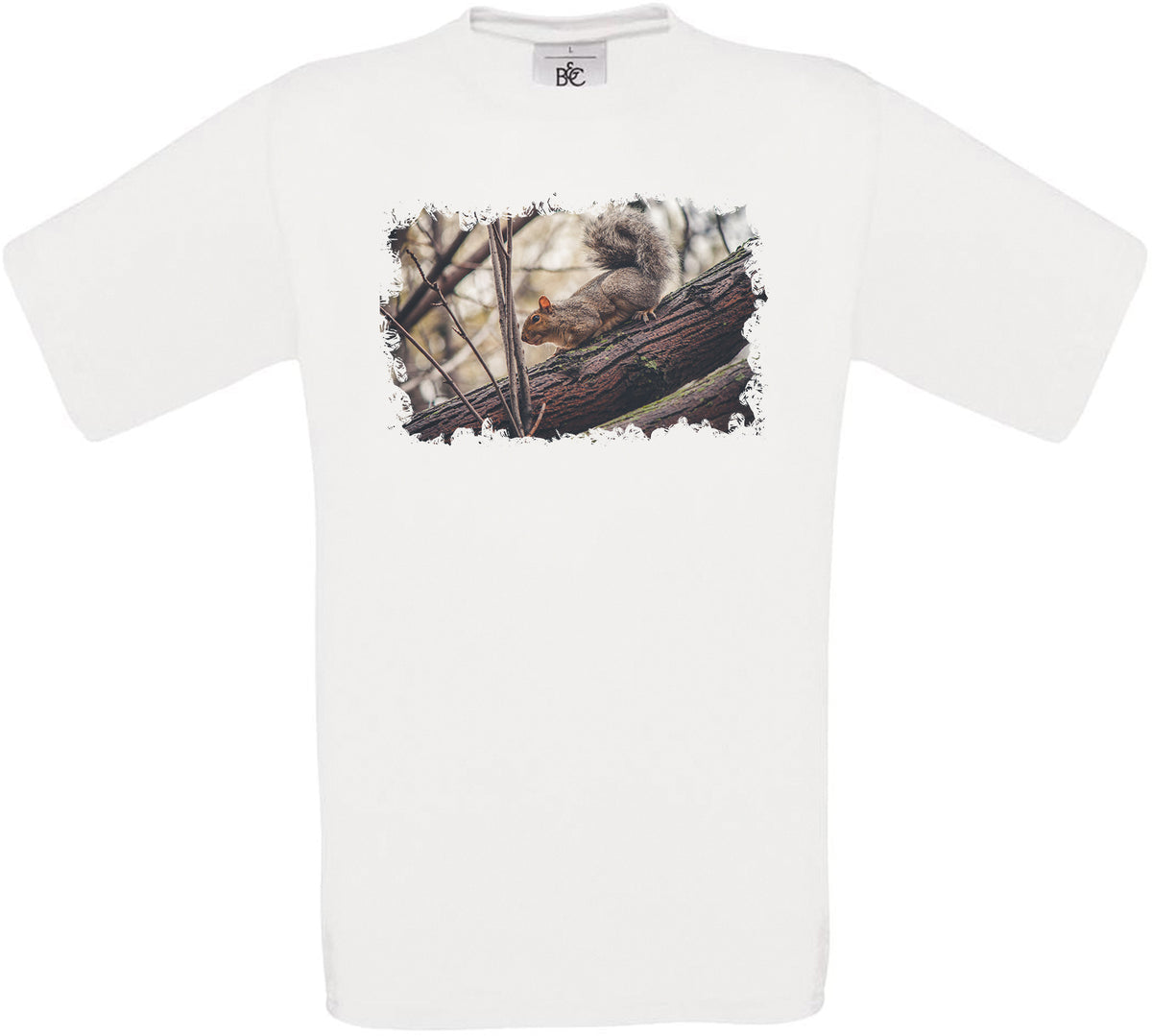 Woodland Squirrel (Photo) Crew Neck T-Shirt