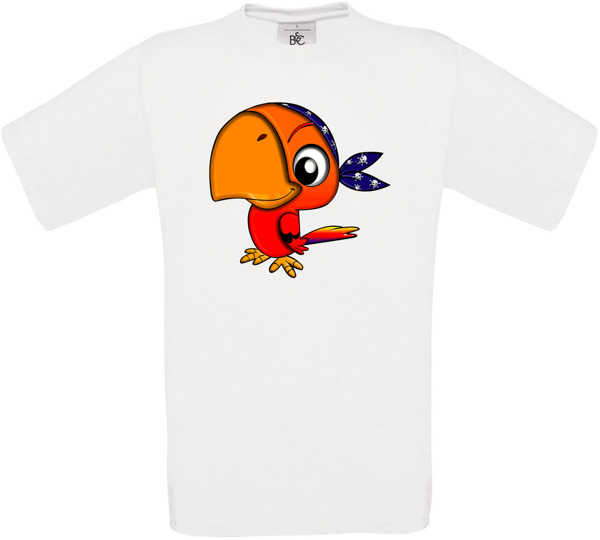 Cute Pirate Parrot Crew Neck T-Shirt
