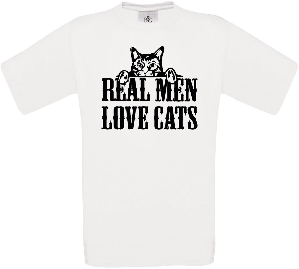 Real Men Love Cats Crew Neck T-Shirt