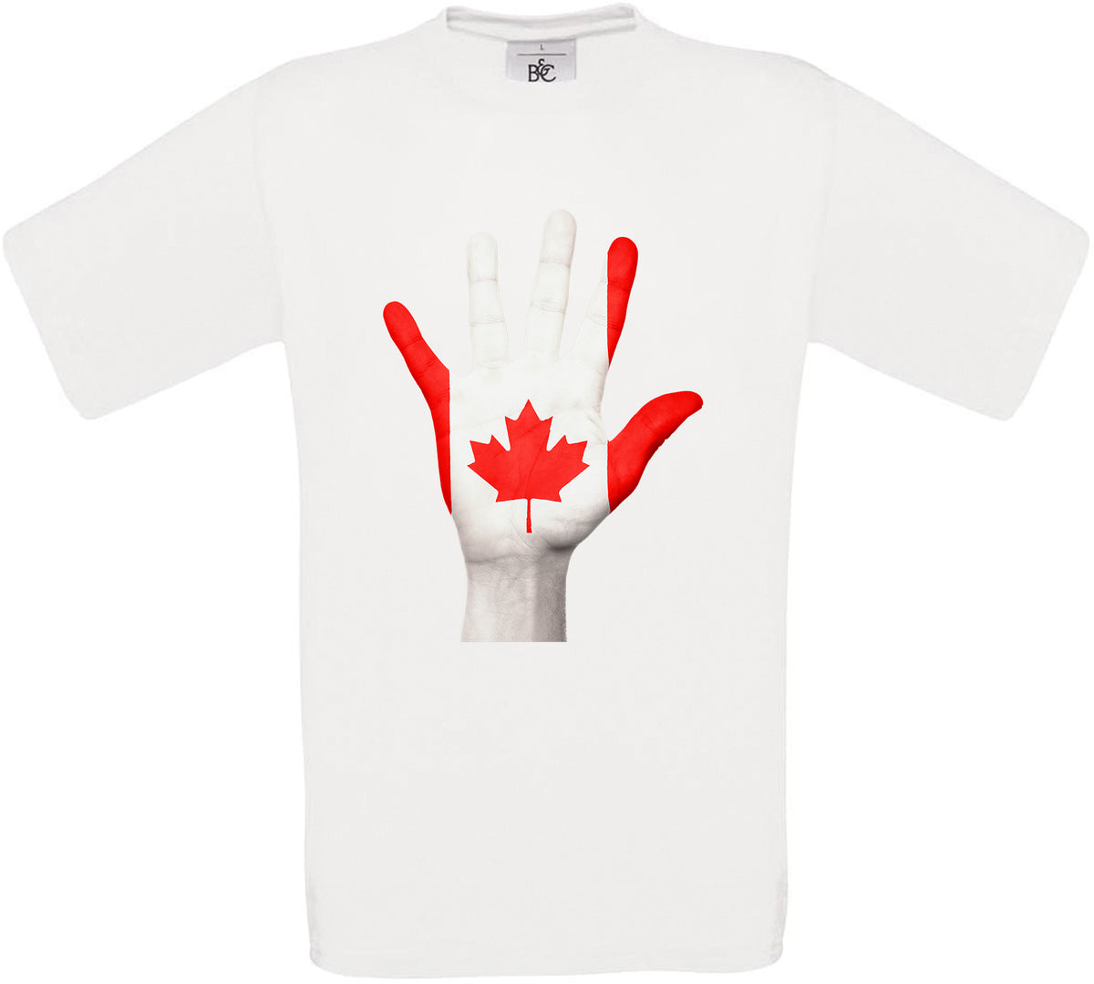 Canada Hand Flag Crew Neck T-Shirt