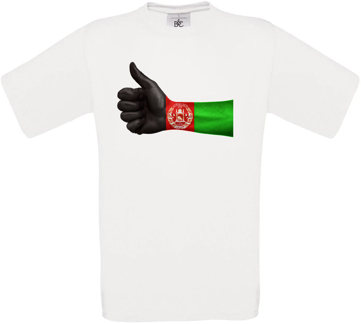 Afghanistan Thumbs Up Flag Crew Neck T-Shirt