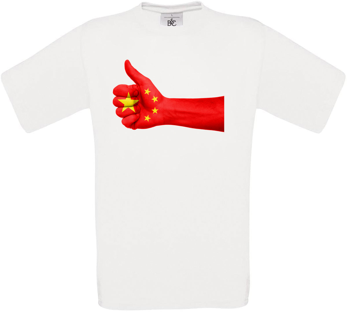 China Thumbs Up Flag Crew Neck T-Shirt