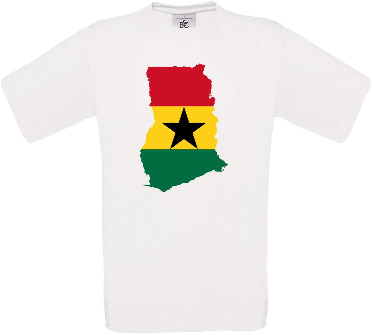 Ghana Country Flag Crew Neck T-Shirt