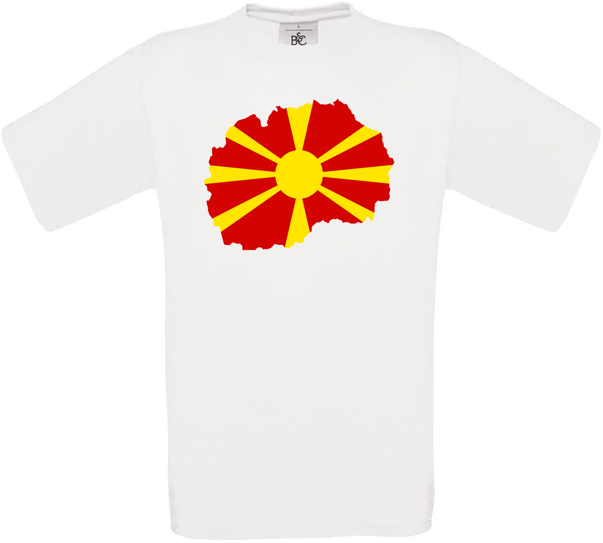 Macedonia Country Flag Crew Neck T-Shirt