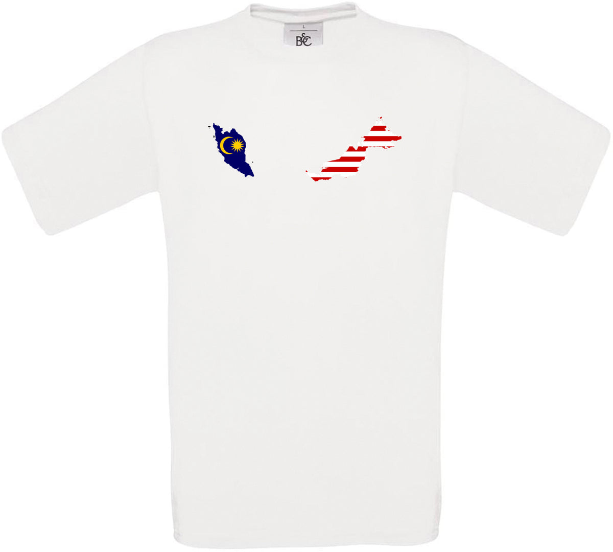 Malaysia Country Flag Crew Neck T-Shirt