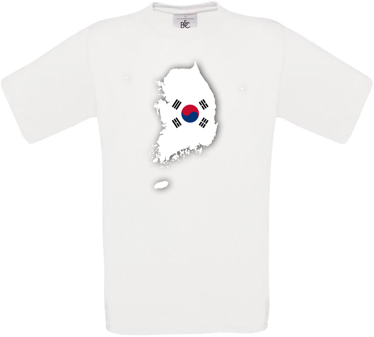 South Korea Country Flag Crew Neck T-Shirt