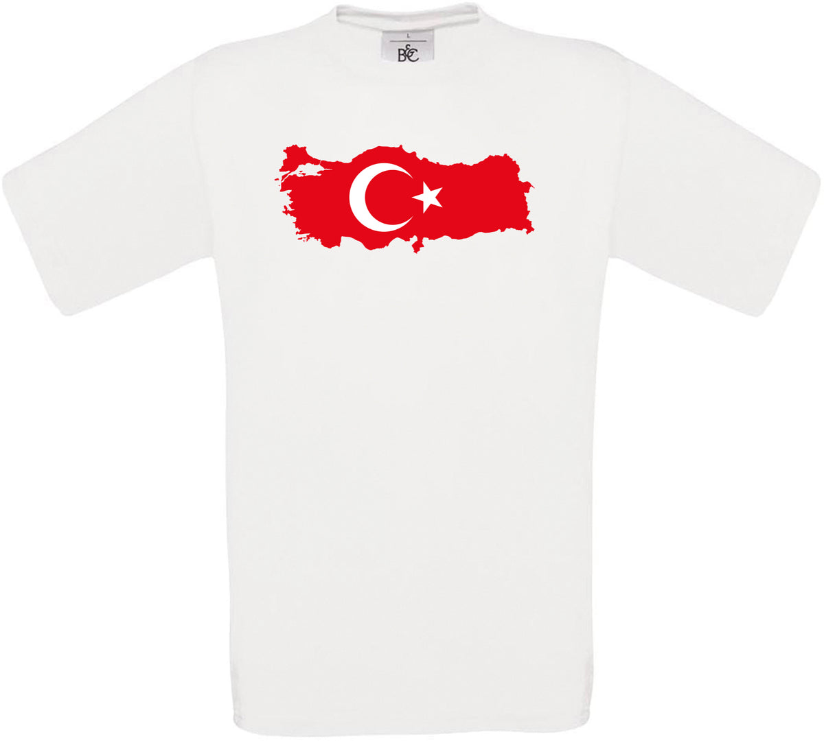 Turkey Country Flag Crew Neck T-Shirt