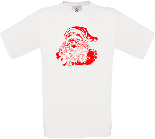 Santa Claus in Red Crew Neck T-Shirt