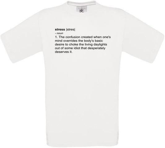 Real Meaning Of Stress Crew Neck T-Shirt