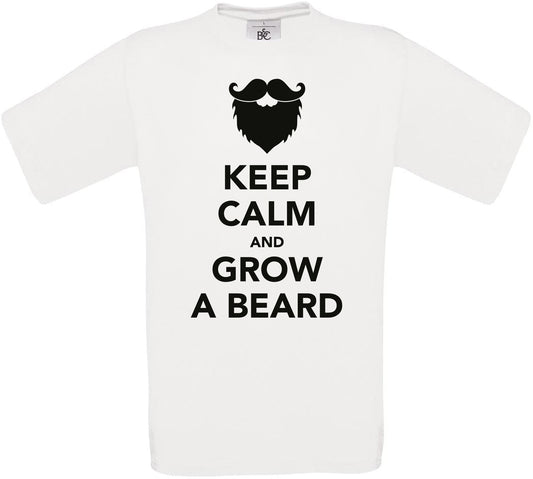 KEEP CALM AND GROW A BEARD Crew Neck T-Shirt