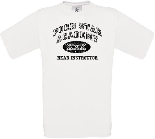 PORN STAR ACADEMY XXX HEAD INSTRUCTOR Crew Neck T-Shirt