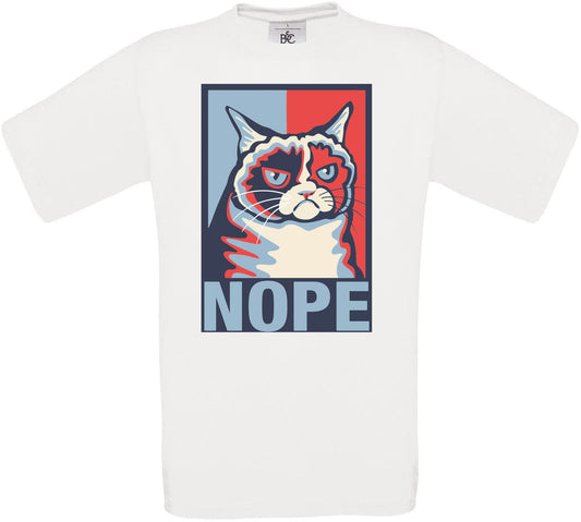 Poster Cat - Nope Crew Neck T-Shirt