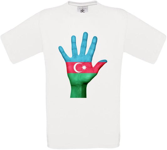 Azerbaijan Hand Flag Crew Neck T-Shirt