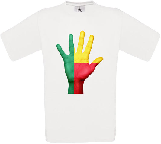 Benin Hand Flag Crew Neck T-Shirt