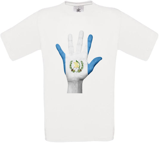 Guatemala Hand Flag Crew Neck T-Shirt