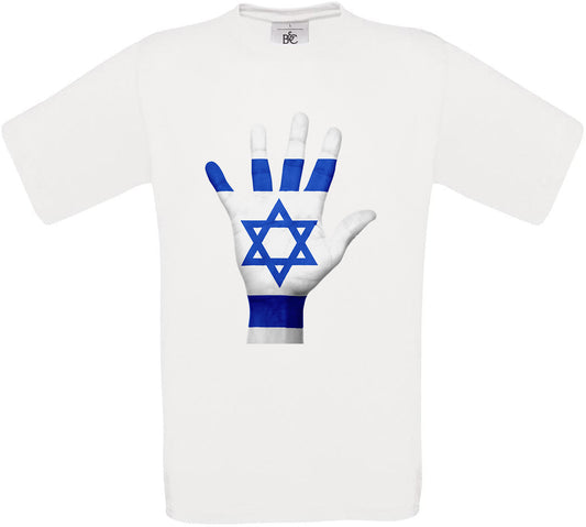 Israel Hand Flag Crew Neck T-Shirt