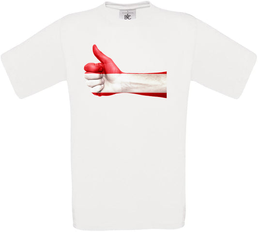 Austria Thumbs Up Flag Crew Neck T-Shirt