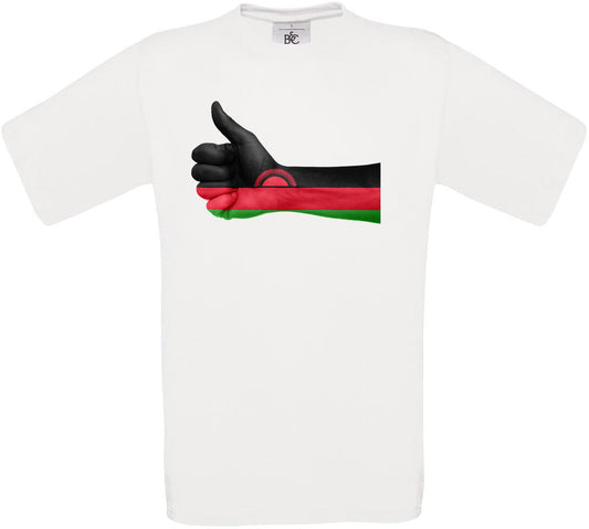 Malawi Thumbs Up Flag Crew Neck T-Shirt