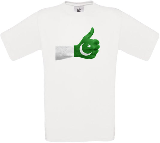 Pakistan Thumbs Up Flag Crew Neck T-Shirt