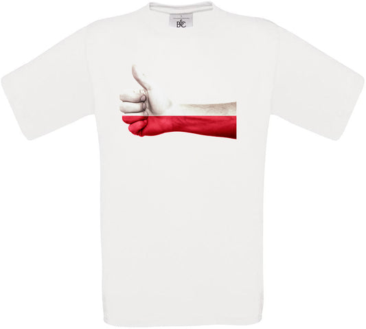 Poland Thumbs Up Flag Crew Neck T-Shirt