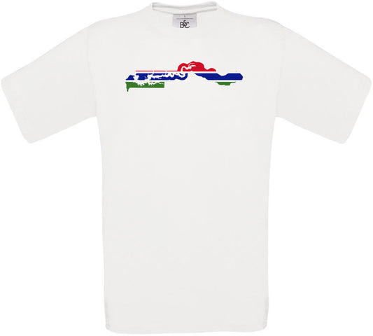 Gambia Country Flag Crew Neck T-Shirt