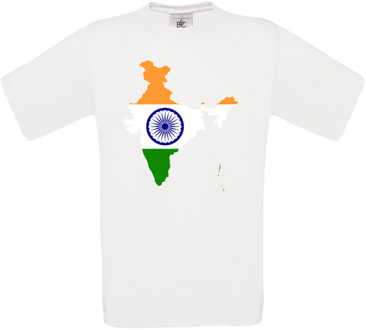 India Country Flag Crew Neck T-Shirt