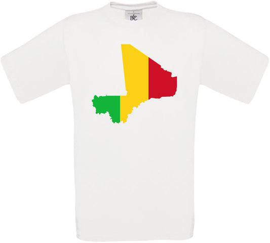 Mali Country Flag Crew Neck T-Shirt