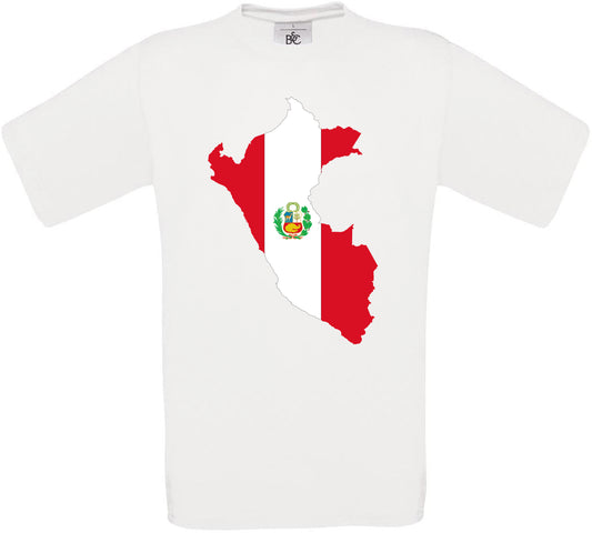 Peru Country Flag Crew Neck T-Shirt