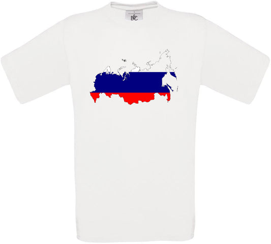 Russia Country Flag Crew Neck T-Shirt