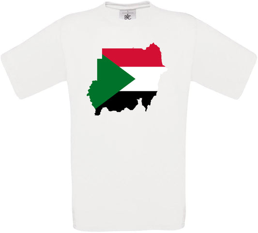 Sudan Country Flag Crew Neck T-Shirt