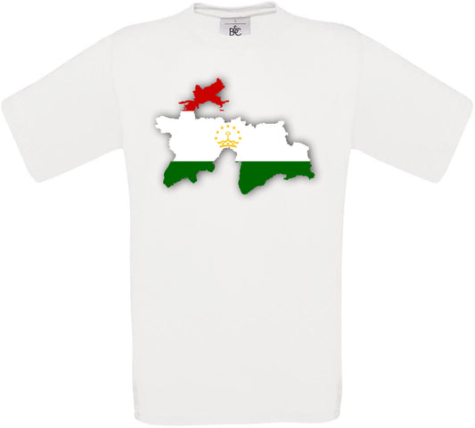 Tajikistan Country Flag Crew Neck T-Shirt